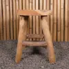 Product image 2 of the product “Chair made of teak wood with square legs model about 45cm height ”